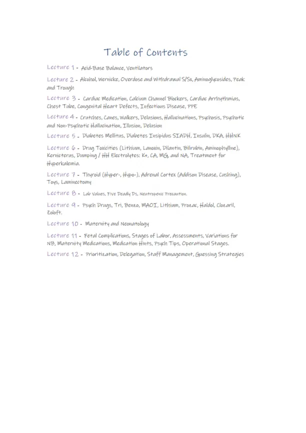 NCLEX Review Notes Mark Klimek Lectures - Page 2 preview image
