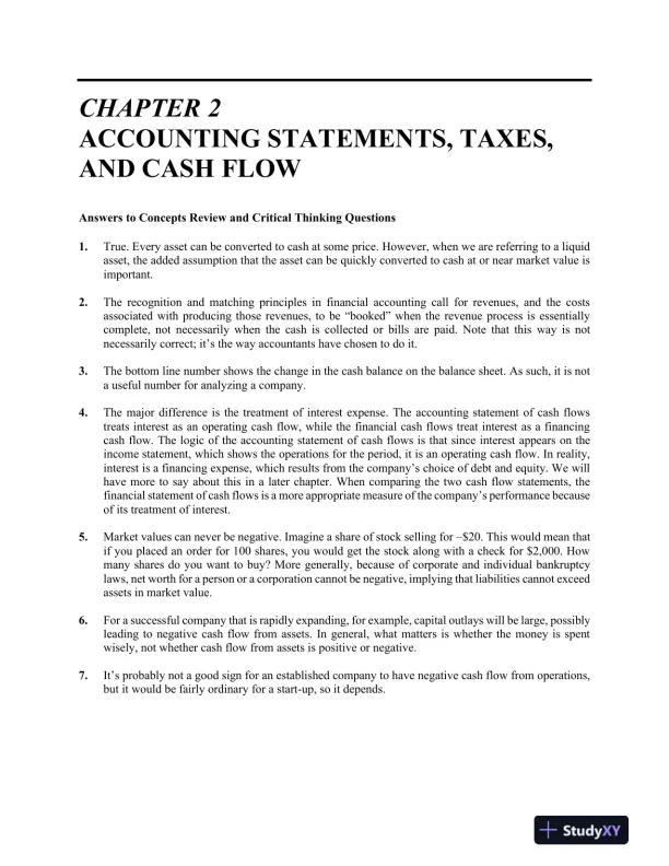 Solution Manual For Corporate Finance, 12th Edition - Page 5 preview image