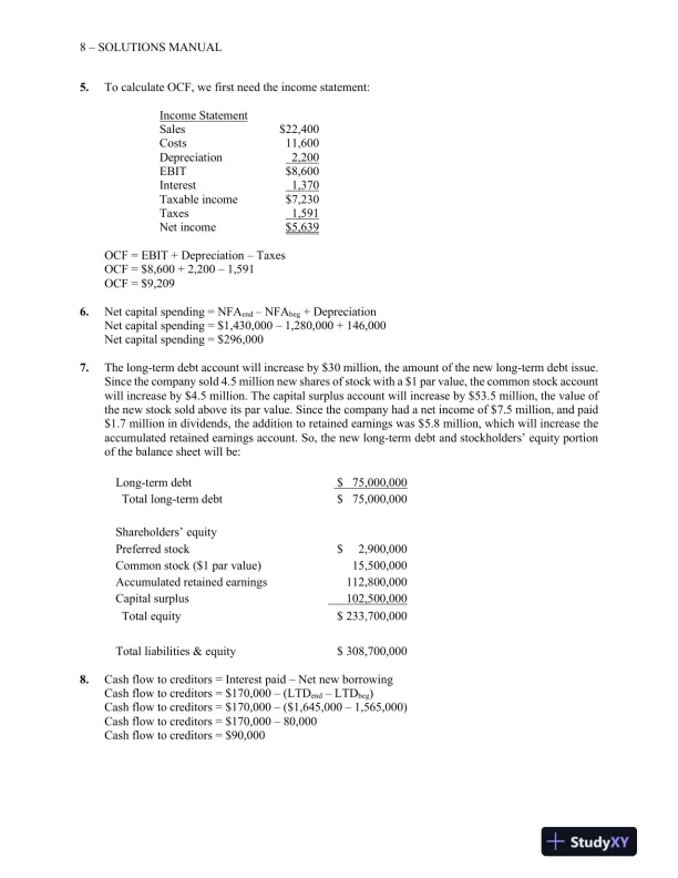 Solution Manual For Corporate Finance, 12th Edition - Page 8 preview image