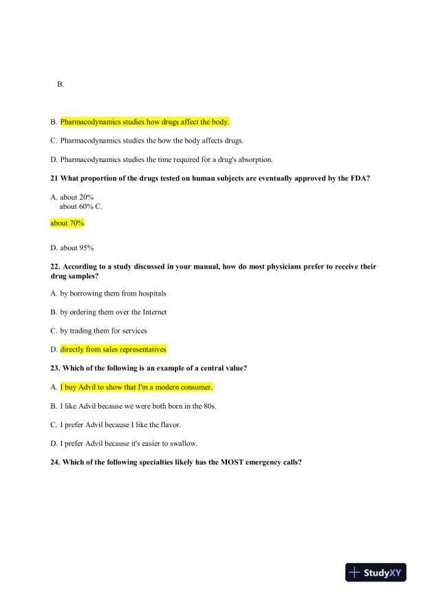 NAPSRX Pharmacology CNPR Final Exam With Answers (160 Solved Questions) - Page 7 preview image