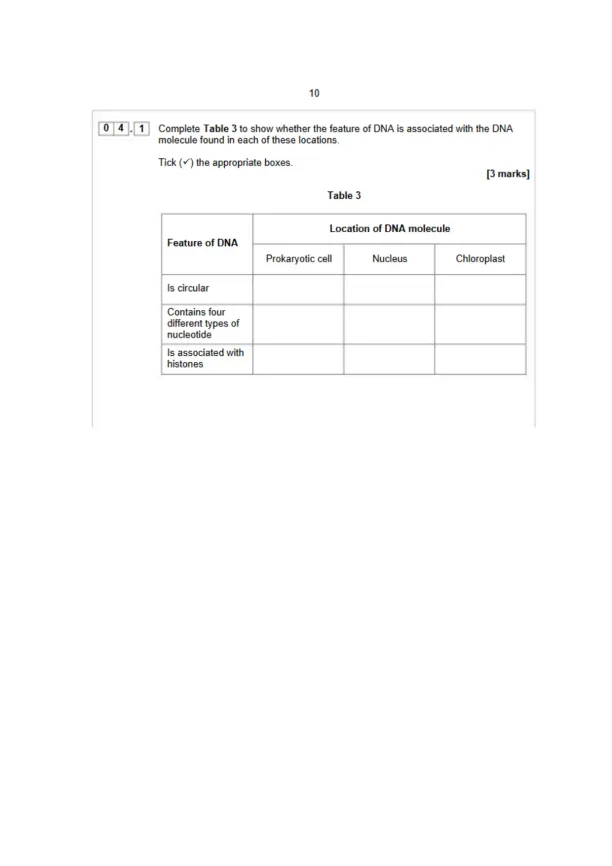AS Biology Paper 1 2024 - Page 10 preview image