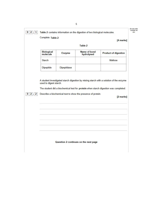 AS Biology Paper 1 2024 - Page 5 preview image