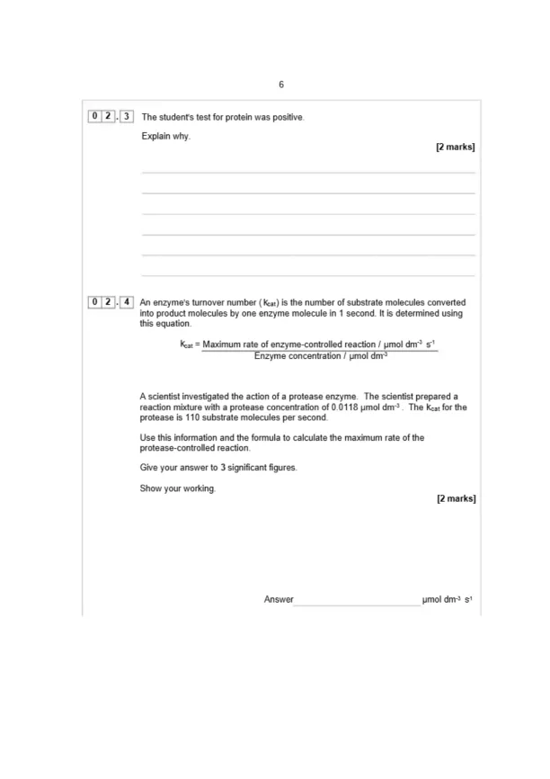 AS Biology Paper 1 2024 - Page 6 preview image