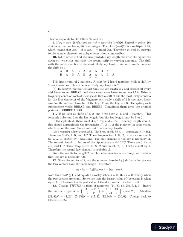 Solution Manual For Introduction To Cryptography With Coding Theory, 2nd Edition - Page 7 preview image