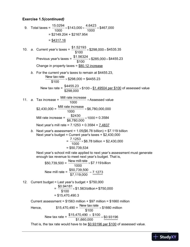 Fundamentals Of Business Mathematics In Canada, First Canadian Edition Solution Manual - Page 14 preview image