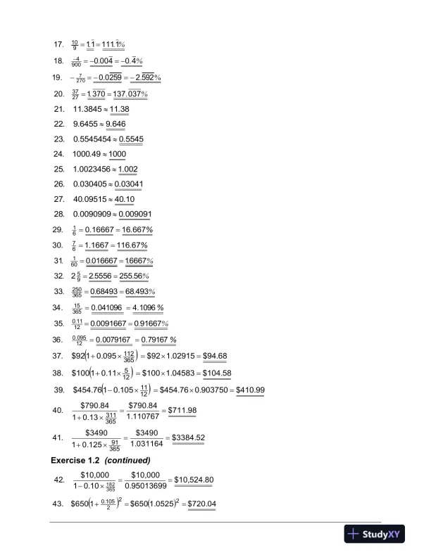 Fundamentals Of Business Mathematics In Canada, First Canadian Edition Solution Manual - Page 4 preview image