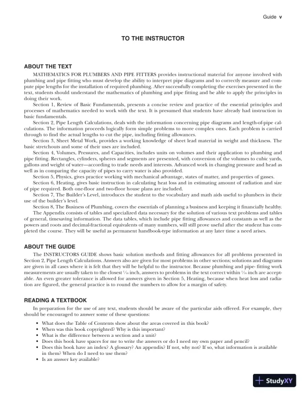 Mathematics for Plumbers and Pipefitters 8th Edition Solution Manual - Page 5 preview image