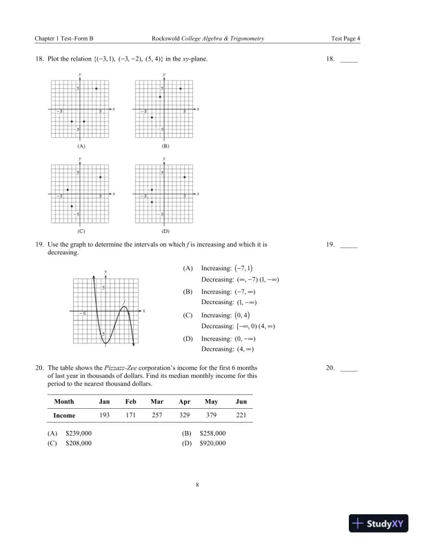 Solution Manual for Precalculus with Modeling and Visualization, 6th Edition - Page 11 preview image