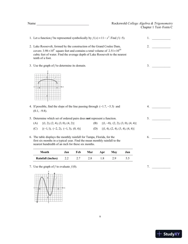 Solution Manual for Precalculus with Modeling and Visualization, 6th Edition - Page 12 preview image