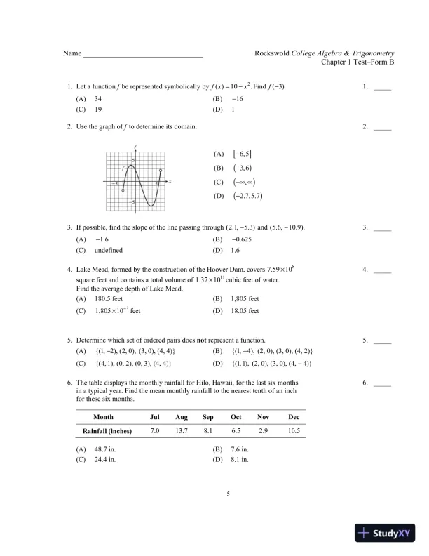 Solution Manual for Precalculus with Modeling and Visualization, 6th Edition - Page 8 preview image