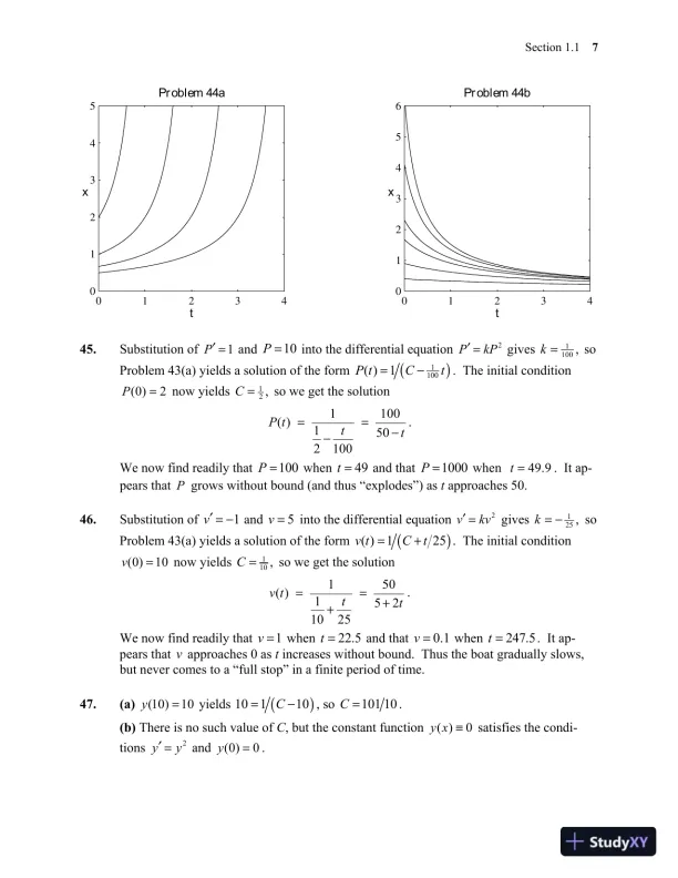 Solution Manual for Differential Equations: Computing and Modeling (Tech Update), 5th Edition - Page 11 preview image
