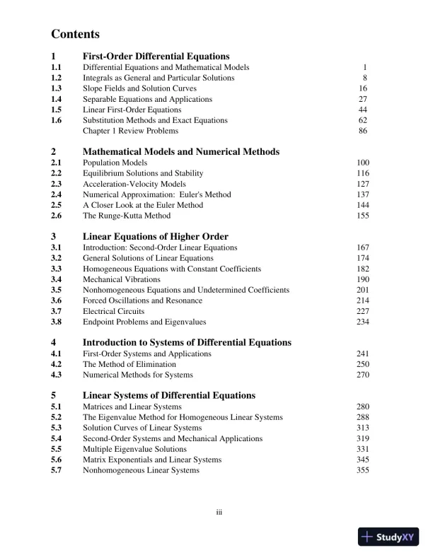 Solution Manual for Differential Equations: Computing and Modeling (Tech Update), 5th Edition - Page 3 preview image