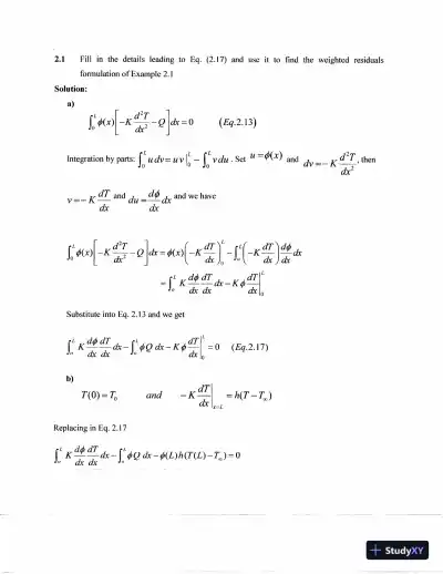 Solution Manual for The Finite Element Method: Basic Concepts and Applications with MATLAB, MAPLE, and COMSOL,, 3rd Edition - Page 1 preview image