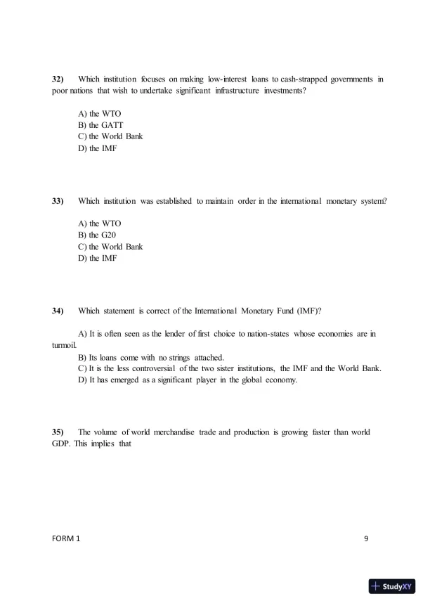 Test Bank for ISE International Business: Competing in the Global Marketplace, 14th Edition (Chapters 1-10) - Page 12 preview image