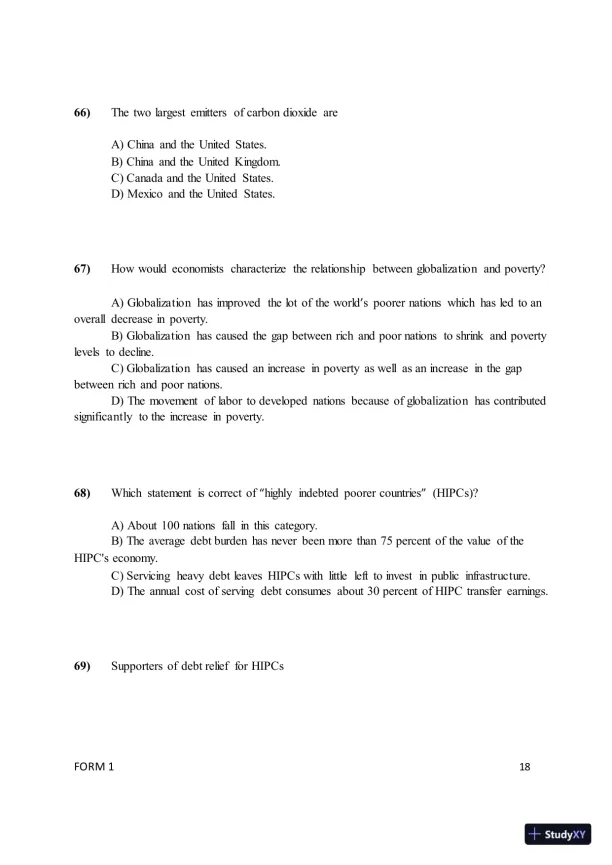 Test Bank for ISE International Business: Competing in the Global Marketplace, 14th Edition (Chapters 1-10) - Page 21 preview image
