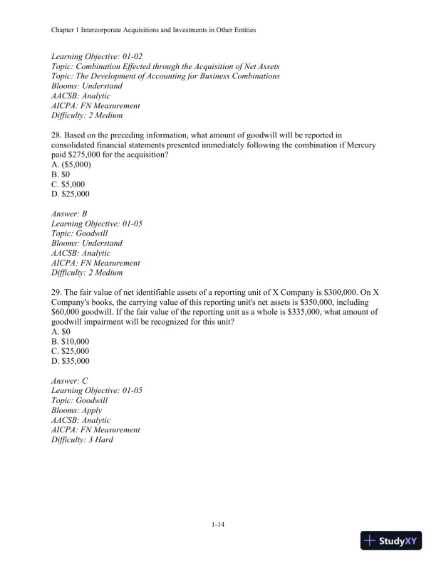 Test Bank For Advanced Financial Accounting, 11th Edition - Page 15 preview image