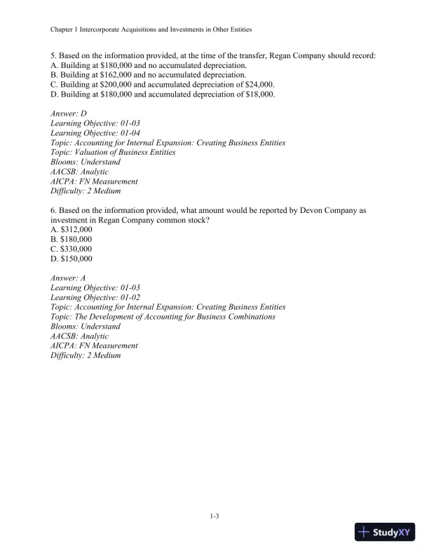 Test Bank For Advanced Financial Accounting, 11th Edition - Page 4 preview image