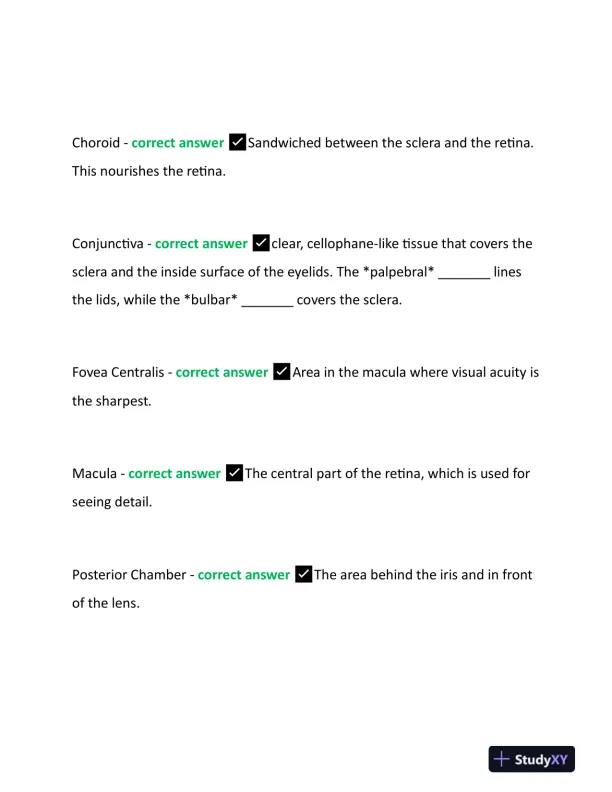2023 CPO Paraoptometric Certification Exam With Answers (320 Solved Questions) - Page 7 preview image