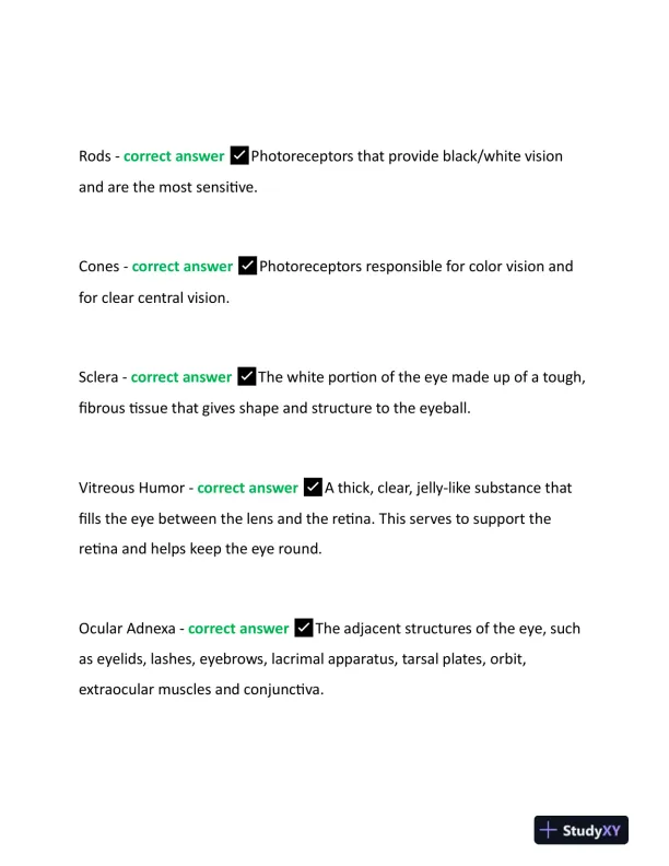 2023 CPO Paraoptometric Certification Exam With Answers (320 Solved Questions) - Page 8 preview image