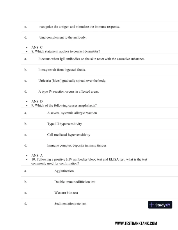 Test Bank For Pathophysiology of Disease: An Introduction to Clinical Medicine, 8th Edition - Page 26 preview image