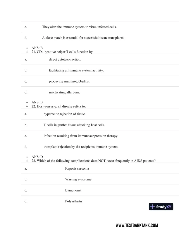 Test Bank For Pathophysiology of Disease: An Introduction to Clinical Medicine, 8th Edition - Page 30 preview image