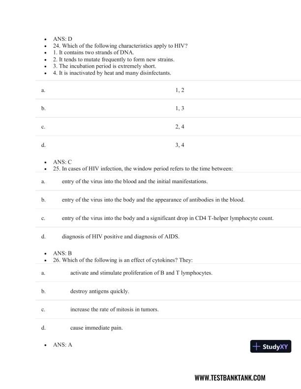 Test Bank For Pathophysiology of Disease: An Introduction to Clinical Medicine, 8th Edition - Page 31 preview image