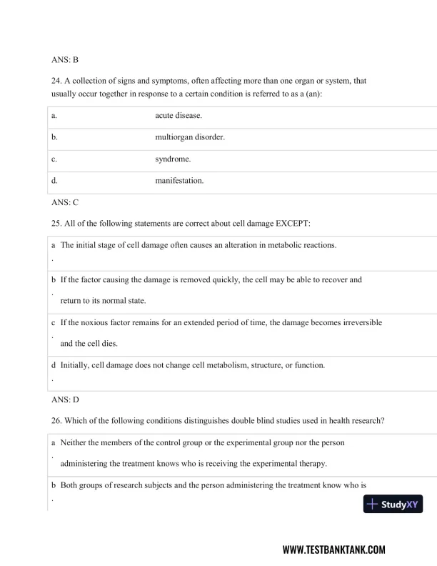 Test Bank For Pathophysiology of Disease: An Introduction to Clinical Medicine, 8th Edition - Page 9 preview image