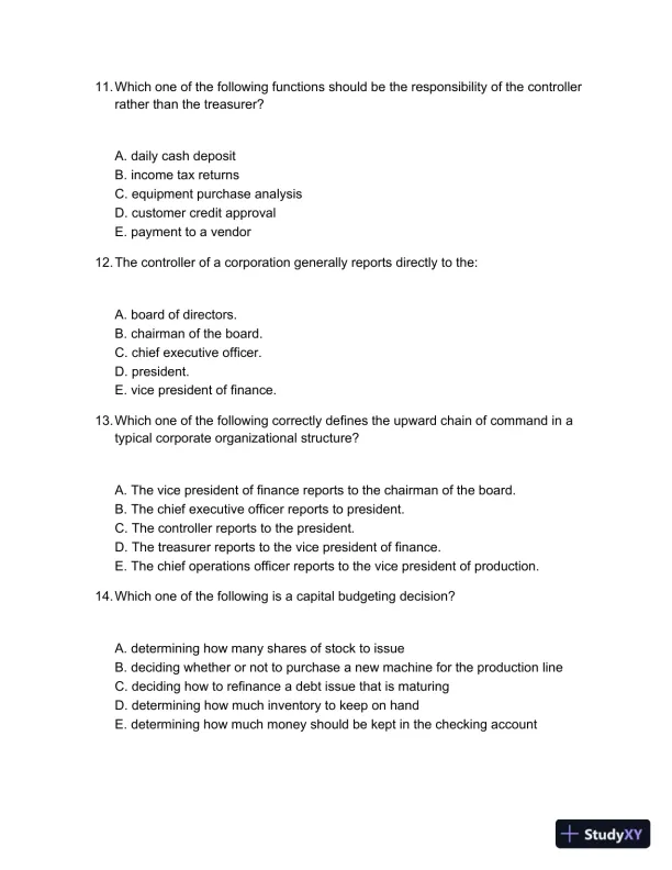 Test Bank For Fundamentals Of Corporate Finance Standard Edition, 10th Edition - Page 5 preview image