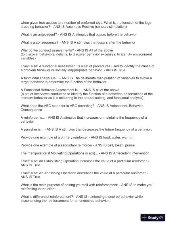2022 PEARSON Education RBT EXAM With Answers (139 Solved Questions) - Page 4 preview image