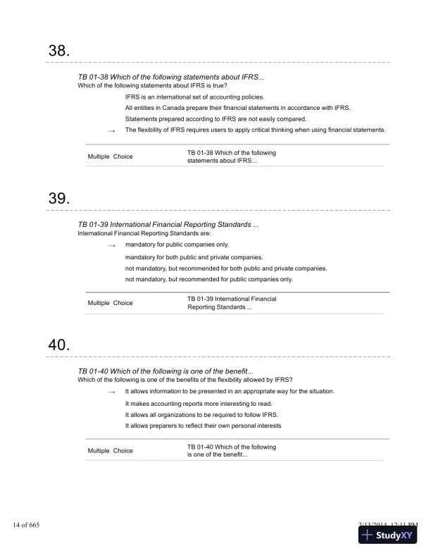 Financial Accounting: A Critical Approach 2013, 4th Edition Test Bank - Page 15 preview image