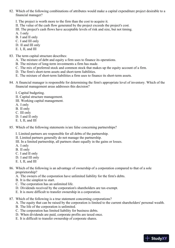Test Bank For Fundamentals Of Corporate Finance, 8th Canadian Edition - Page 12 preview image