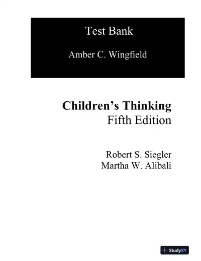 Test Bank for The Children's Thinking, 5th Edition - Page 1 preview image