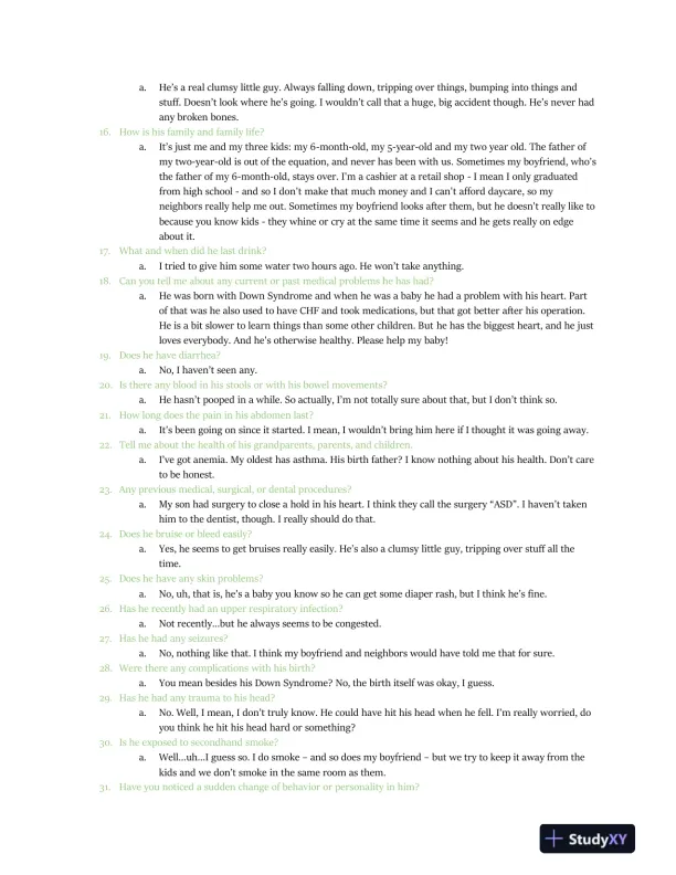 IHUMAN Clinical Analysis Case Study With Answers (31 Solved Questions) - Page 4 preview image