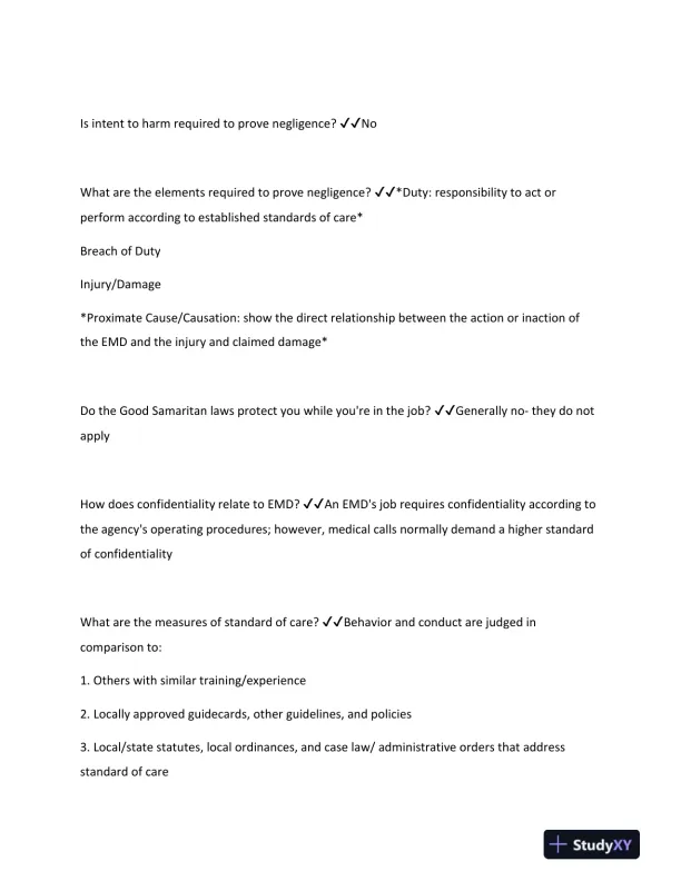 EMD Comprehensive Practice Exam With Answers (74 Solved Questions) - Page 5 preview image