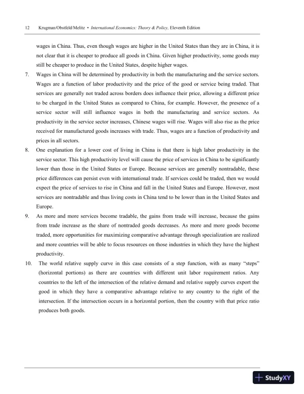 International Trade: Theory and Policy, 11th Edition Solution Manual - Page 15 preview image