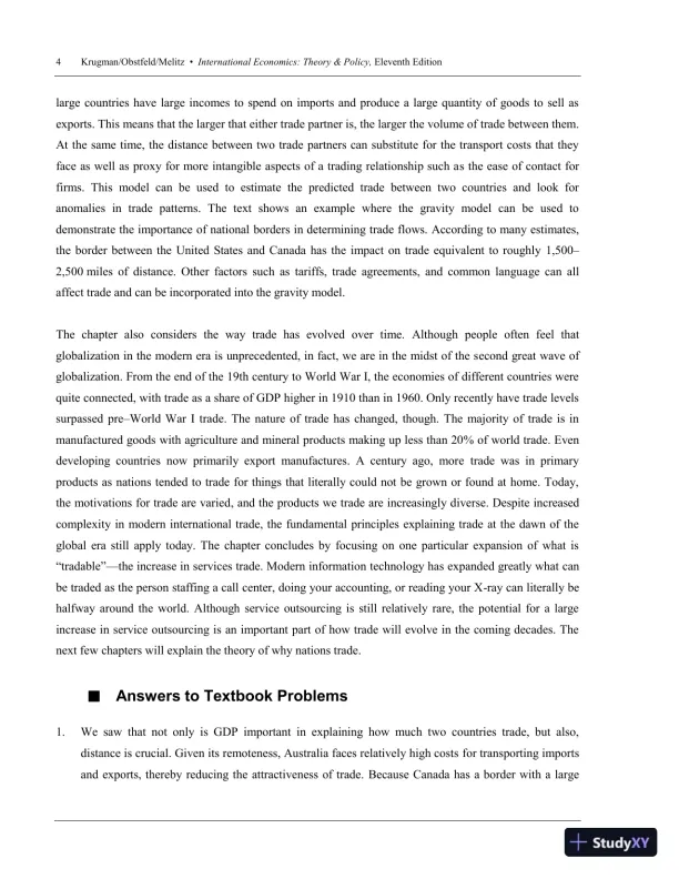 International Trade: Theory and Policy, 11th Edition Solution Manual - Page 7 preview image
