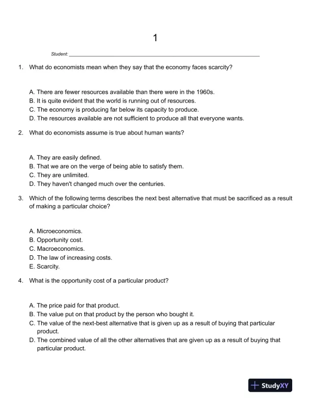 Principles of Macroeconomics 8th Edition Test Bank - Page 1 preview image