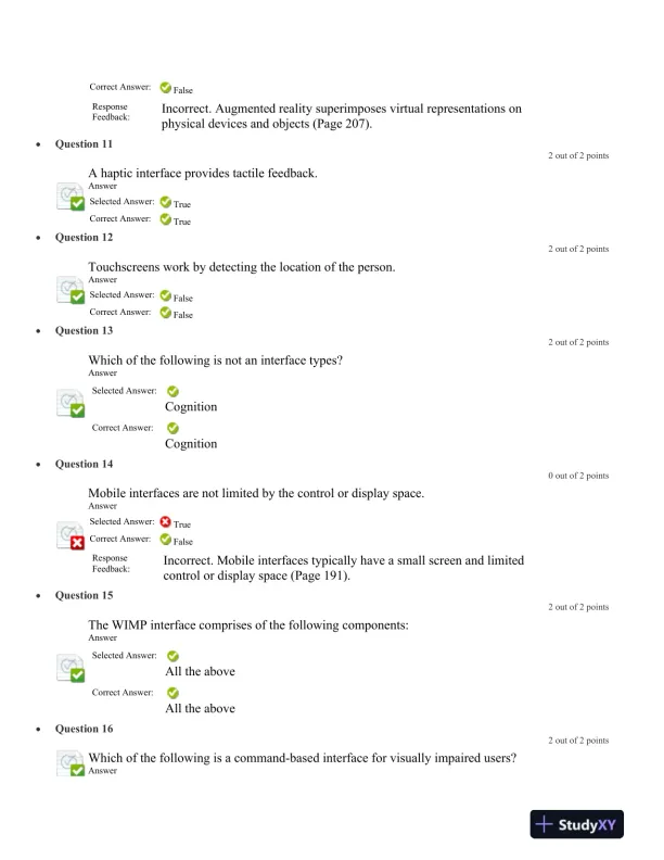 Assessment of User Experience and Interaction Design Principles Week 5 Midterm Exam - Page 4 preview image