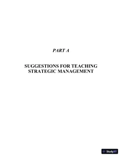Concepts in Strategic Management and Business Policy: Globalization, Innovation and Sustainability, 15th Edition Solution Manual - Page 1 preview image