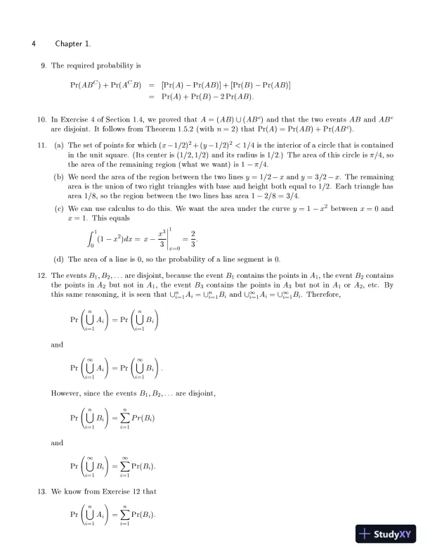Solution Manual for Probability and Statistics, 3rd Edition - Page 12 preview image