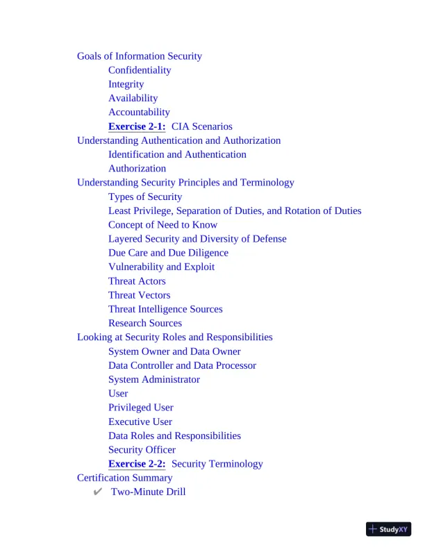 CompTIA Security+ Certification Bundle Exam SY0-601 (2022) - Page 23 preview image