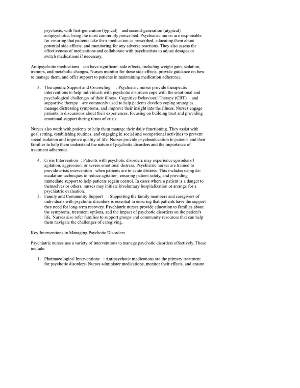 The Role of Psychiatric Nurses in the Management o - Page 2 preview image