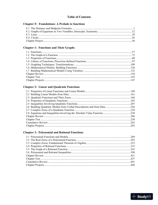 Solution Manual for Precalculus: Concepts Through Functions, A Unit Circle Approach to Trigonometry, 4th Edition - Page 3 preview image