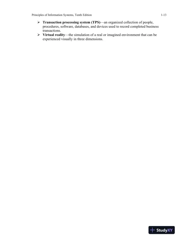Principles Of Information Systems, 10th Edition Lecture Notes - Page 14 preview image