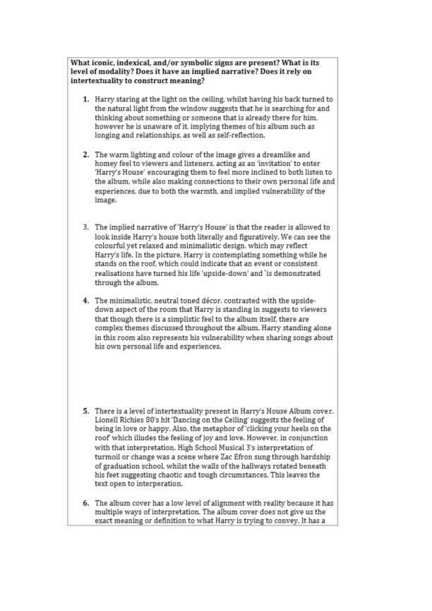 Analysis of Harrys House Album Cover - Page 2 preview image