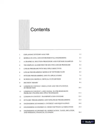Solution Manual For Civil And Environmental Systems Engineering, 2nd Edition - Page 1 preview image