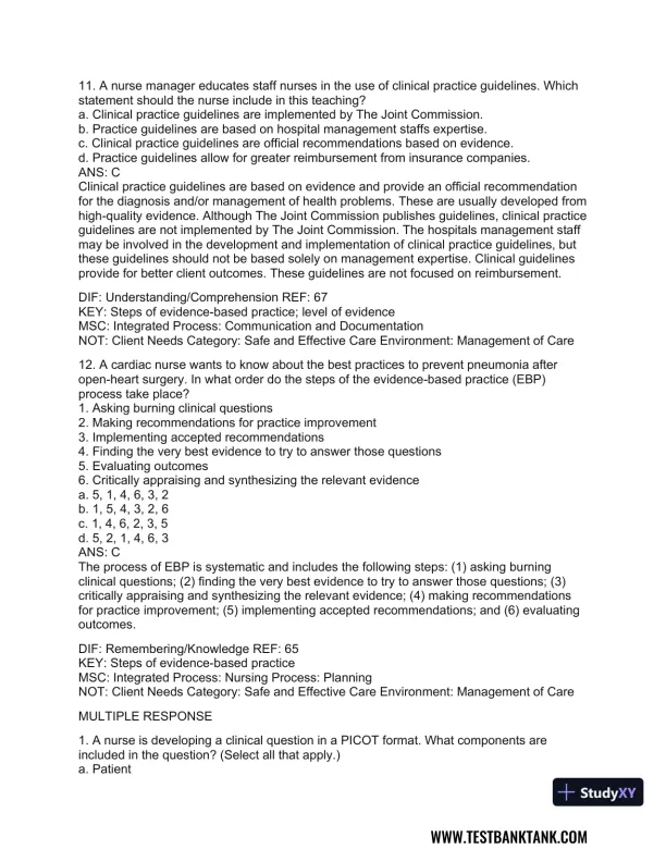 Medical-Surgical Nursing: Concepts for Interprofessional Collaborative Care, 2-Volume Set 9th Edition Test Bank - Page 14 preview image