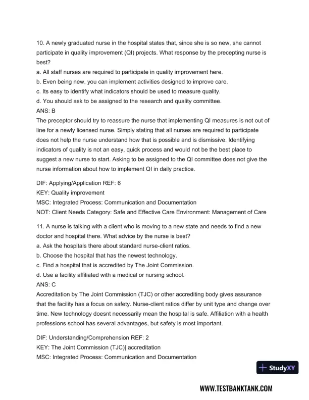 Medical-Surgical Nursing: Concepts for Interprofessional Collaborative Care, 2-Volume Set 9th Edition Test Bank - Page 7 preview image
