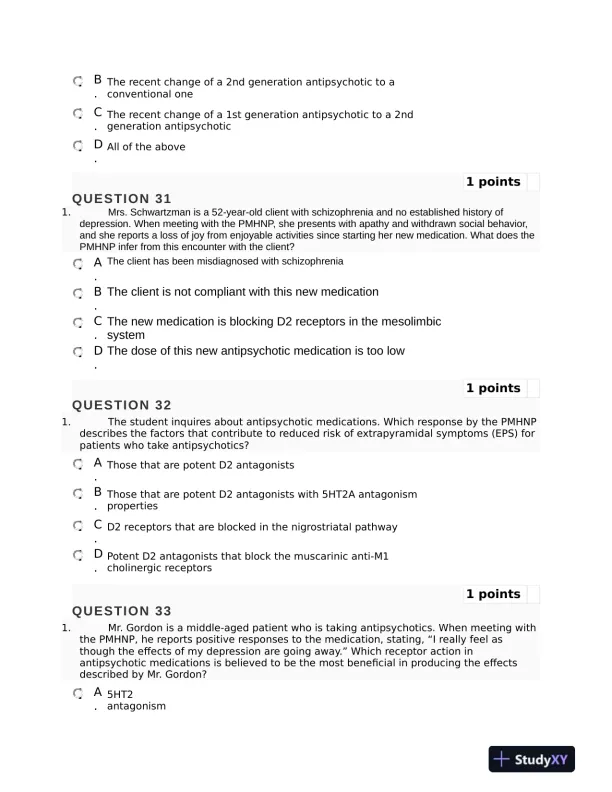 NURS6630 Mental Health Mid term Exam Final Week 6 With Answers (75 Solved Questions) - Page 12 preview image