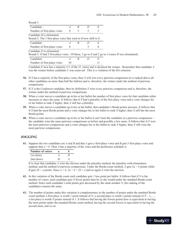 Solution Manual for Excursions in Modern Mathematics, 9th Edition - Page 16 preview image